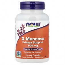 NOW Foods, D-манноза, 500 мг, 120 рослинних капсул